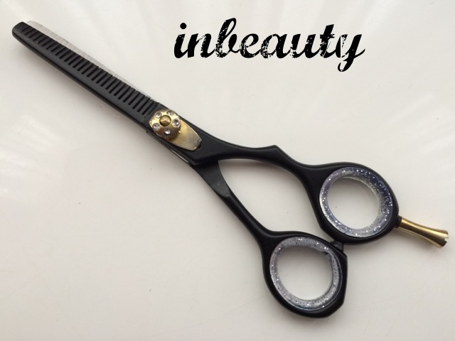 hair dressing thining scissors black jewls 5.5inch