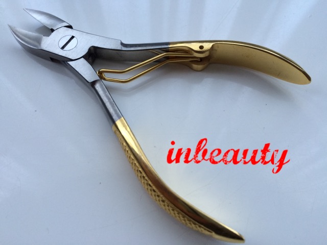 Toe nail clipper 4.5 inch gold handles