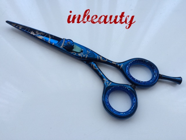 hair dressing blue lazer scissors 5.5 inch