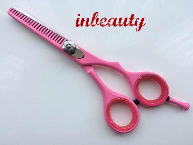hair dressing pink thining scissors 5.5 inch